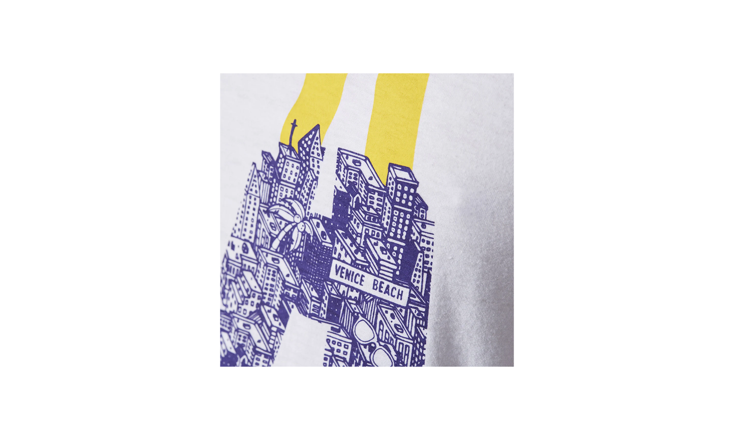 Los Angeles Training T-Shirt "White / Sunshine / Purple" BP7736