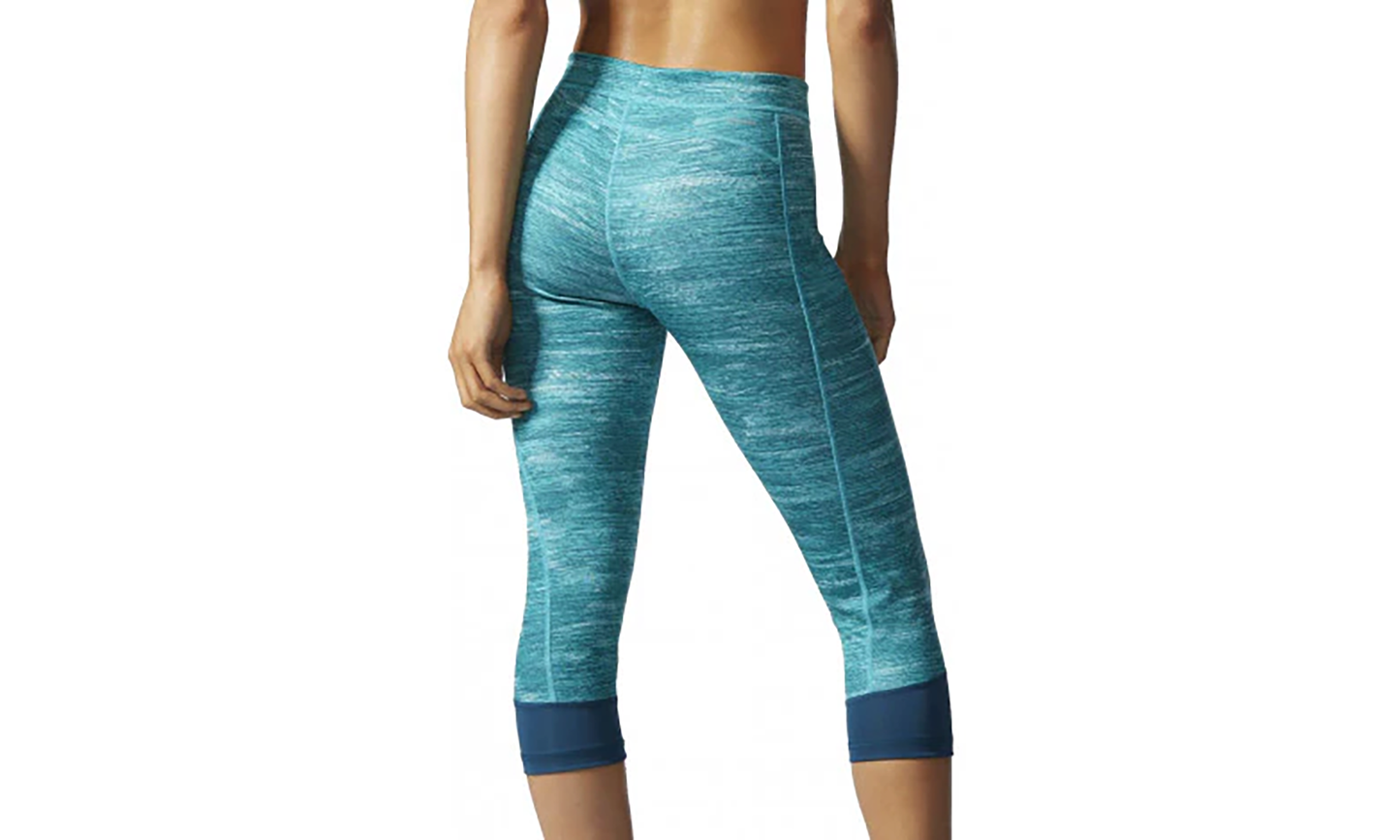 Techfit Printed Heather Capris "Green / Silver" AJ2269