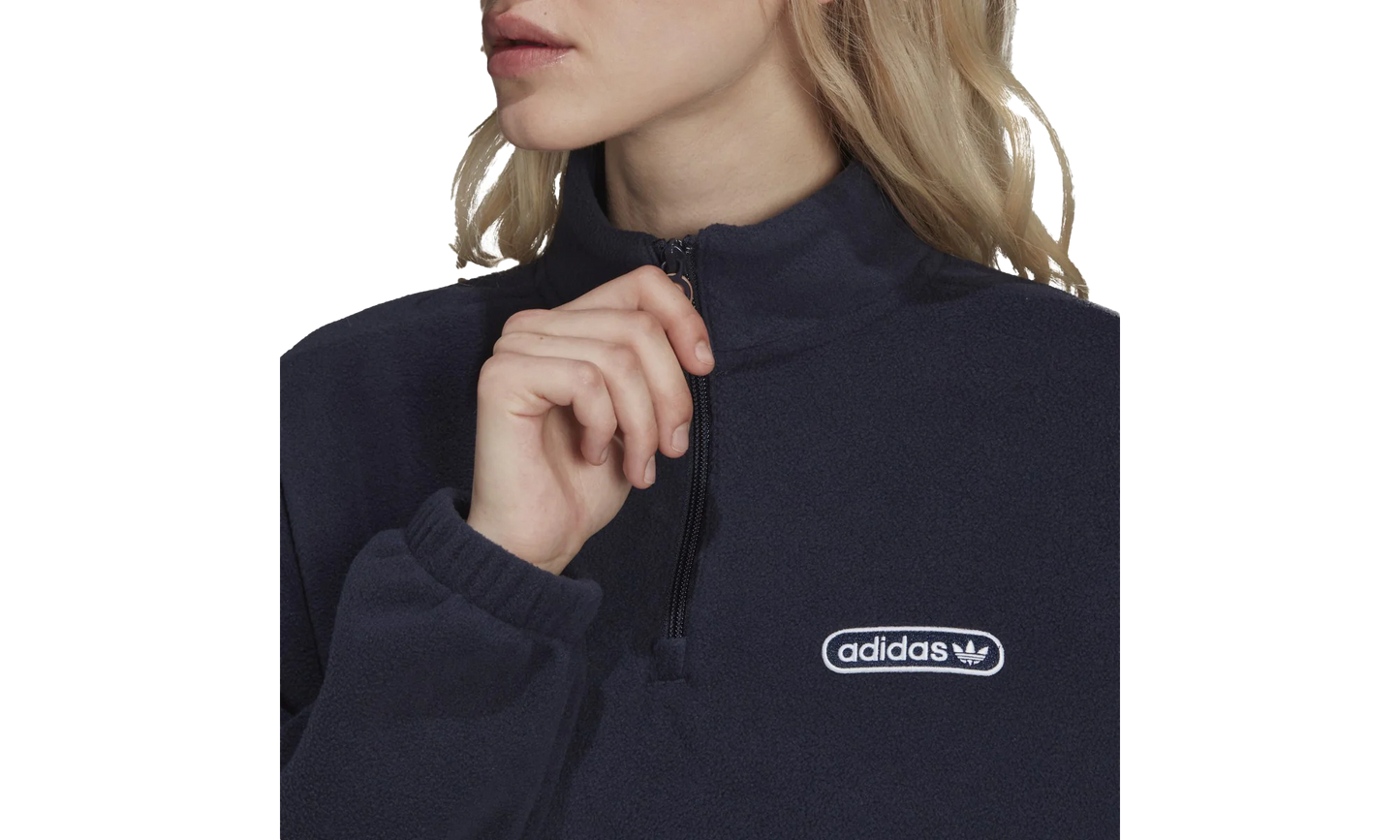 Retro Luxury 1/4 Zip Cropped Sweater "Legend Ink" HL0052