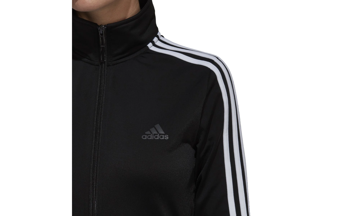 Back 2 Basic 3 Stripes Womens Track Jacket "Black / White / Black" BK4674