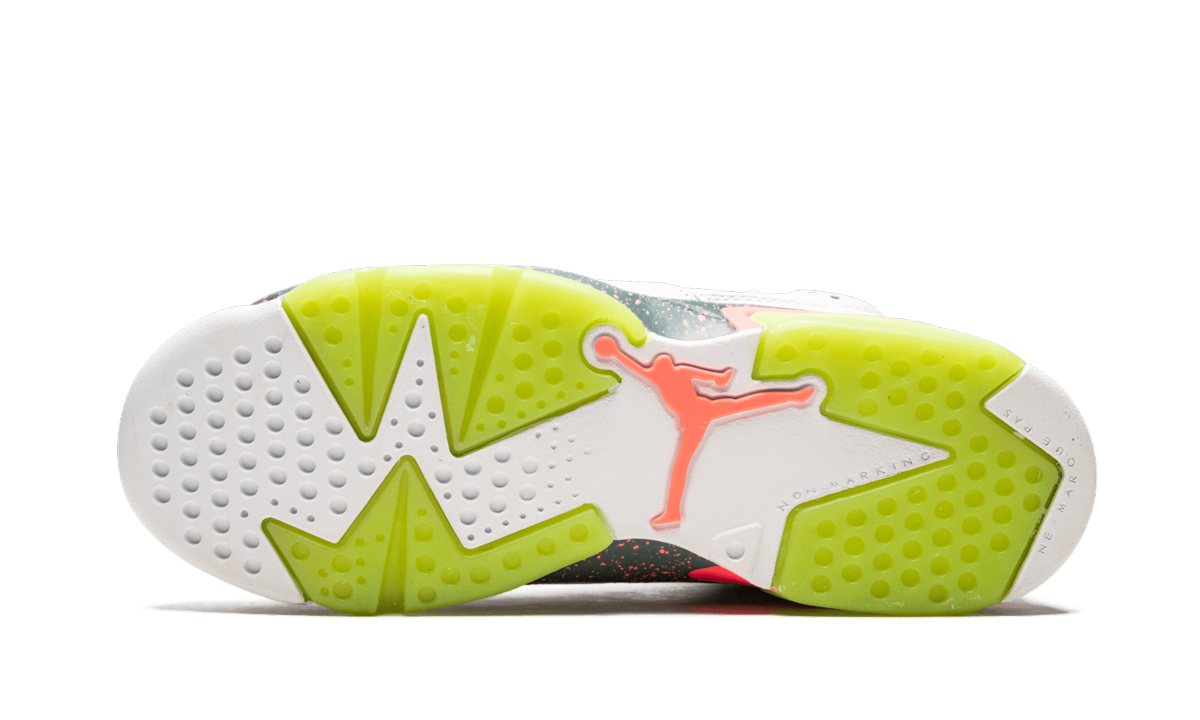 Air Jordan 6 Retro GS "Bright Mango/Ghost Green" 384665 114