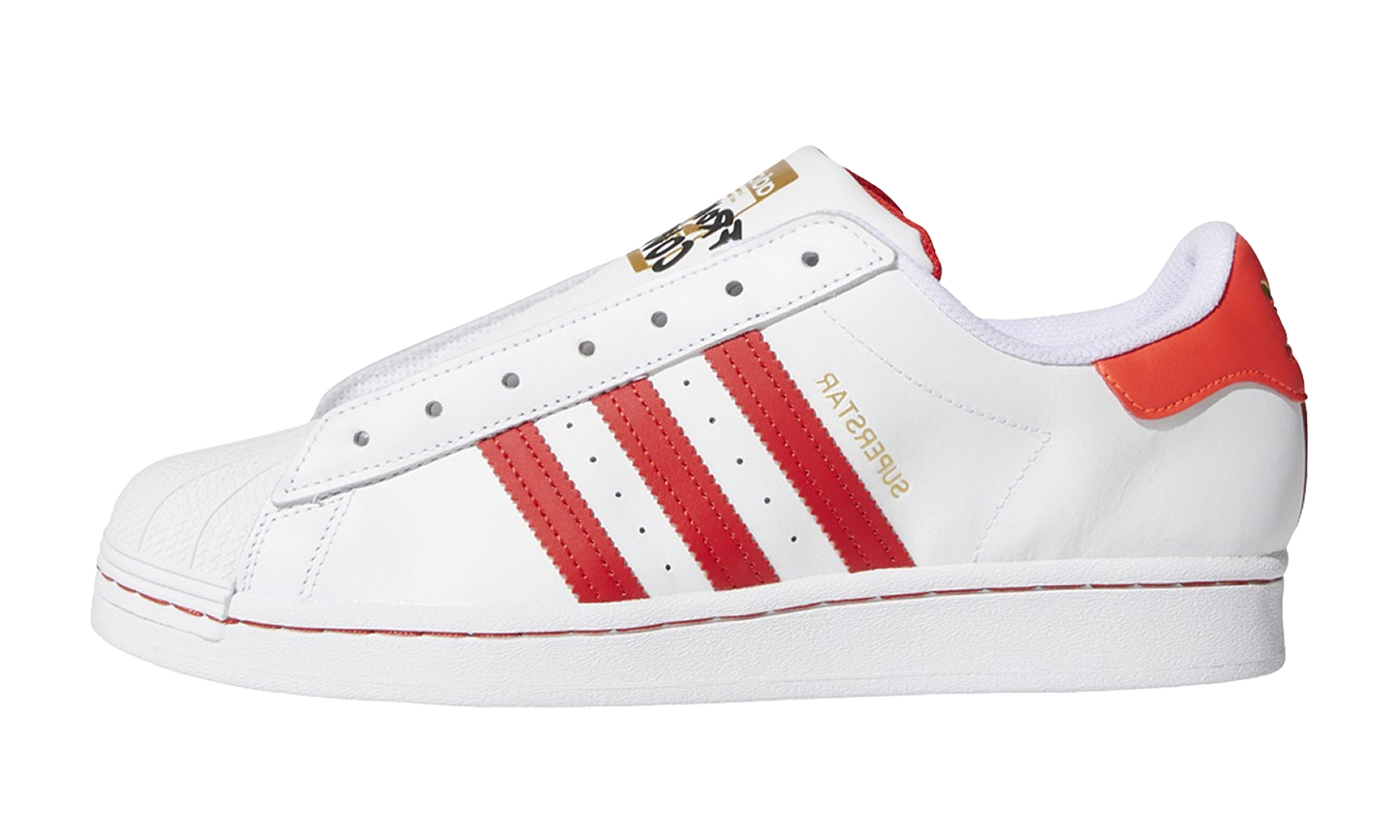 Superstar Laceless "White Team Collegiate Red" FV2803