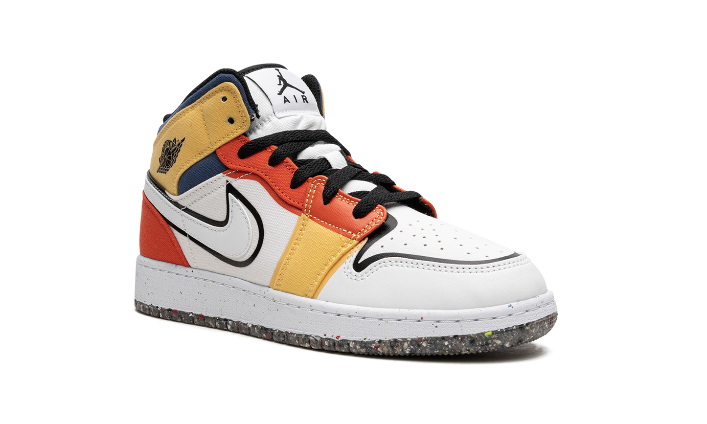 Air Jordan 1 Mid SE GS "Multi-Color Canvas" DV1316 100