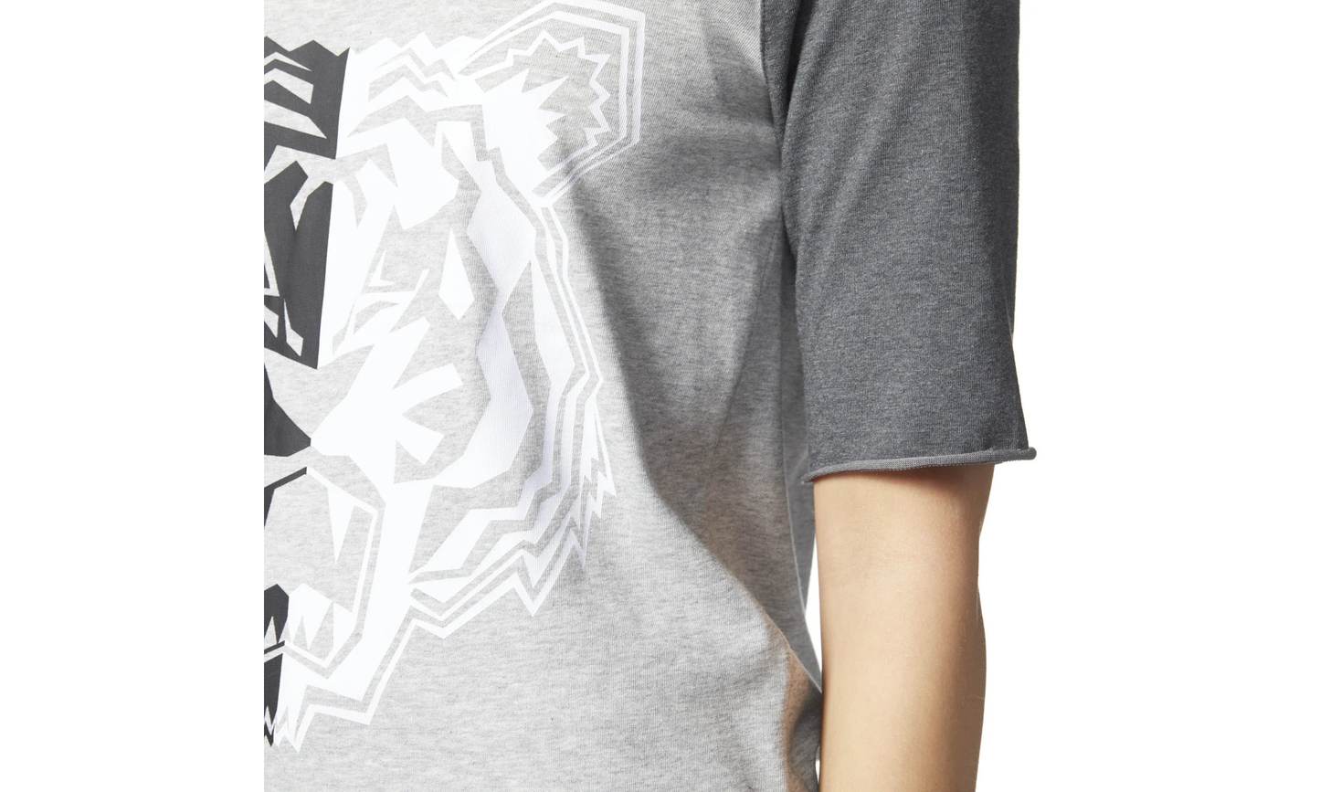 Tiger Mascot Athletic T-Shirt "Medium Grey Heather / Black" BP7503