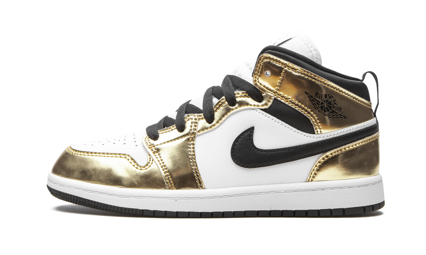 AIR JORDAN 1 MID SE PS "Metallic Gold"