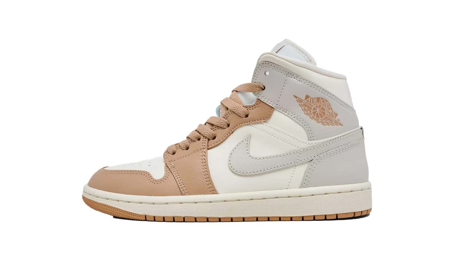 Air Jordan 1 Mid WMNS "Pale Ivory Hemp" BQ6472 118