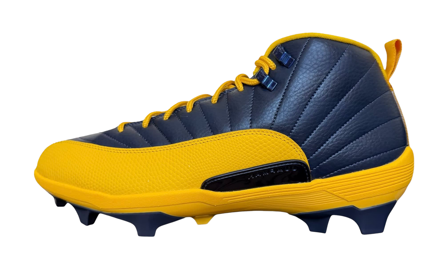 Air Jordan 12 Savage 3 PE Cleats "University of Michigan" FJ6219 407