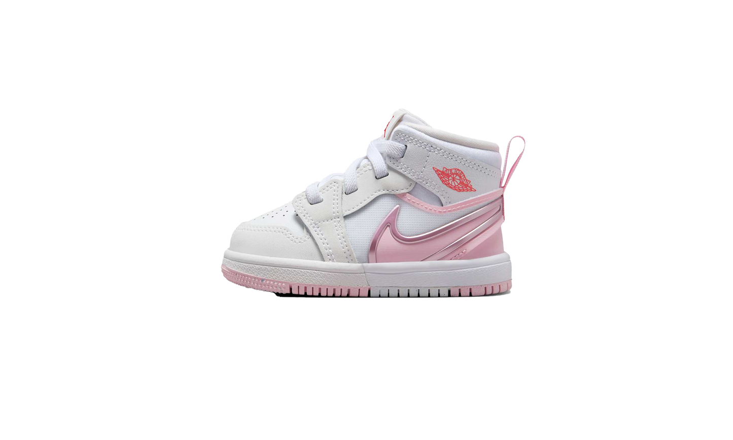 Air Jordan Retro 1 Mid RM Easyon TD "White Fire Red Pink Foam" FQ1283 101