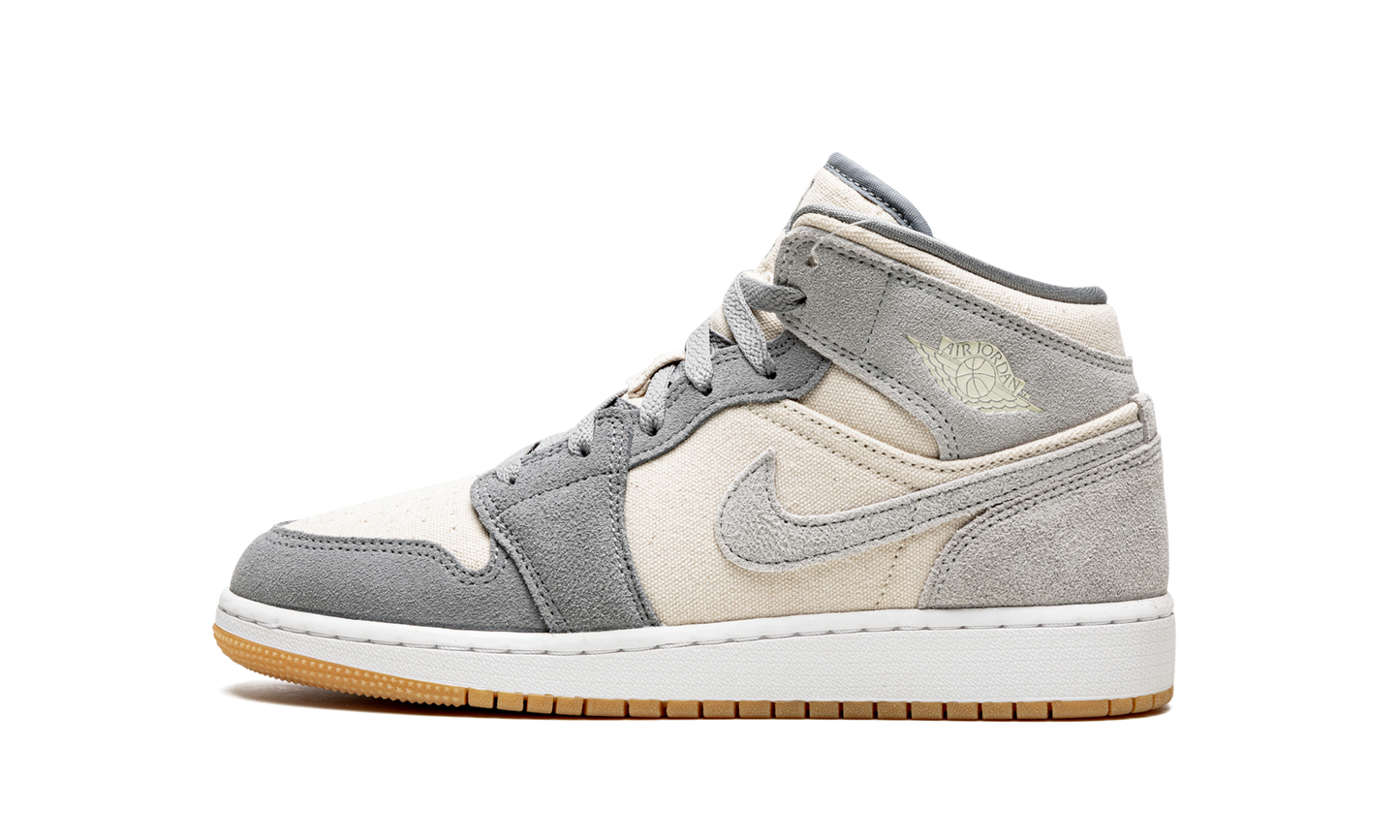 Air Jordan 1 Mid SE GS "Coconut Milk / Particle Grey" DN4346 100