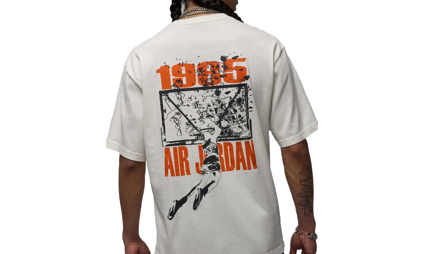 Air Jordan Brooklyn Oversized Graphic Tee "Grey / Beige" IB3297 133