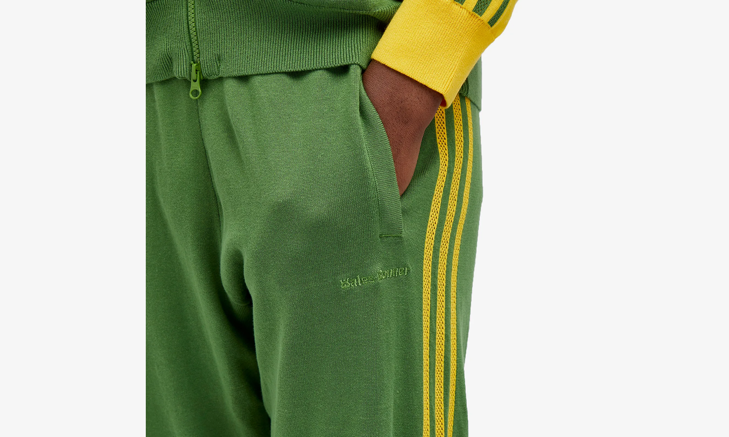 Nylon Knit Track Pants "Wales Bonner X Adidas - Green" IW1176