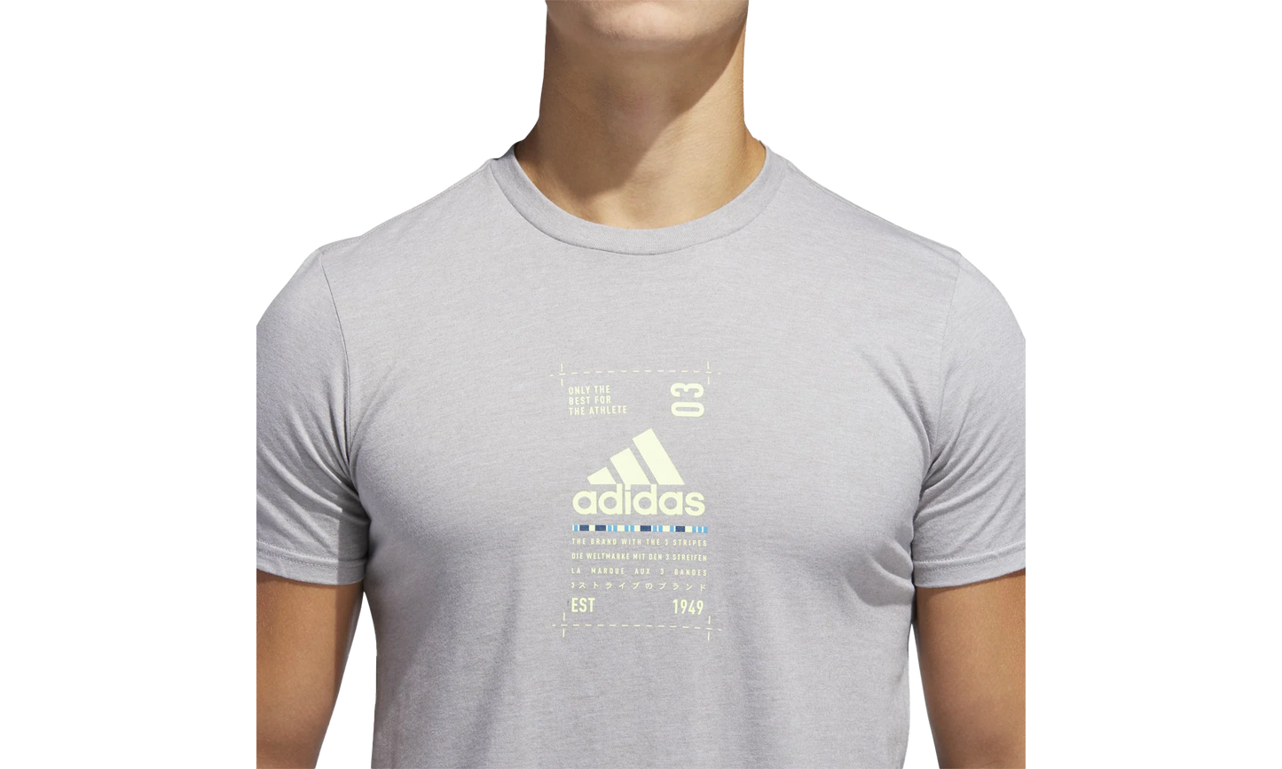 Emblem Coded Graphic Tee "Grey Heather" DV2111