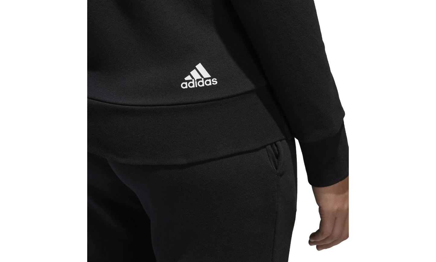 Essential Linear Full Zip Logo Hoodie "Black" S97076