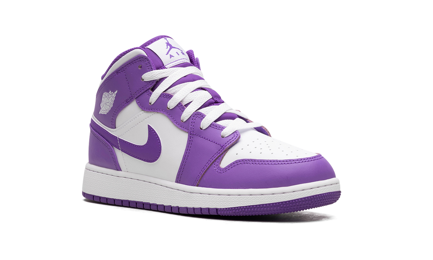 AIR JORDAN 1 MID GS "White / Purple Venom" DQ8423 511