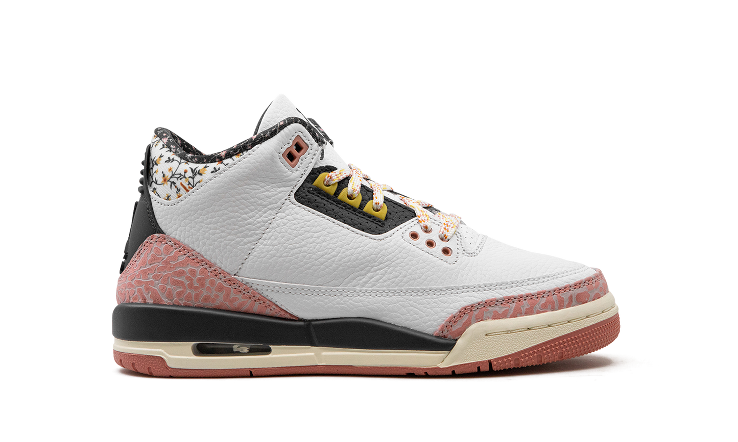 Air Jordan 3 GS "White/Red Stardust" 441140 100