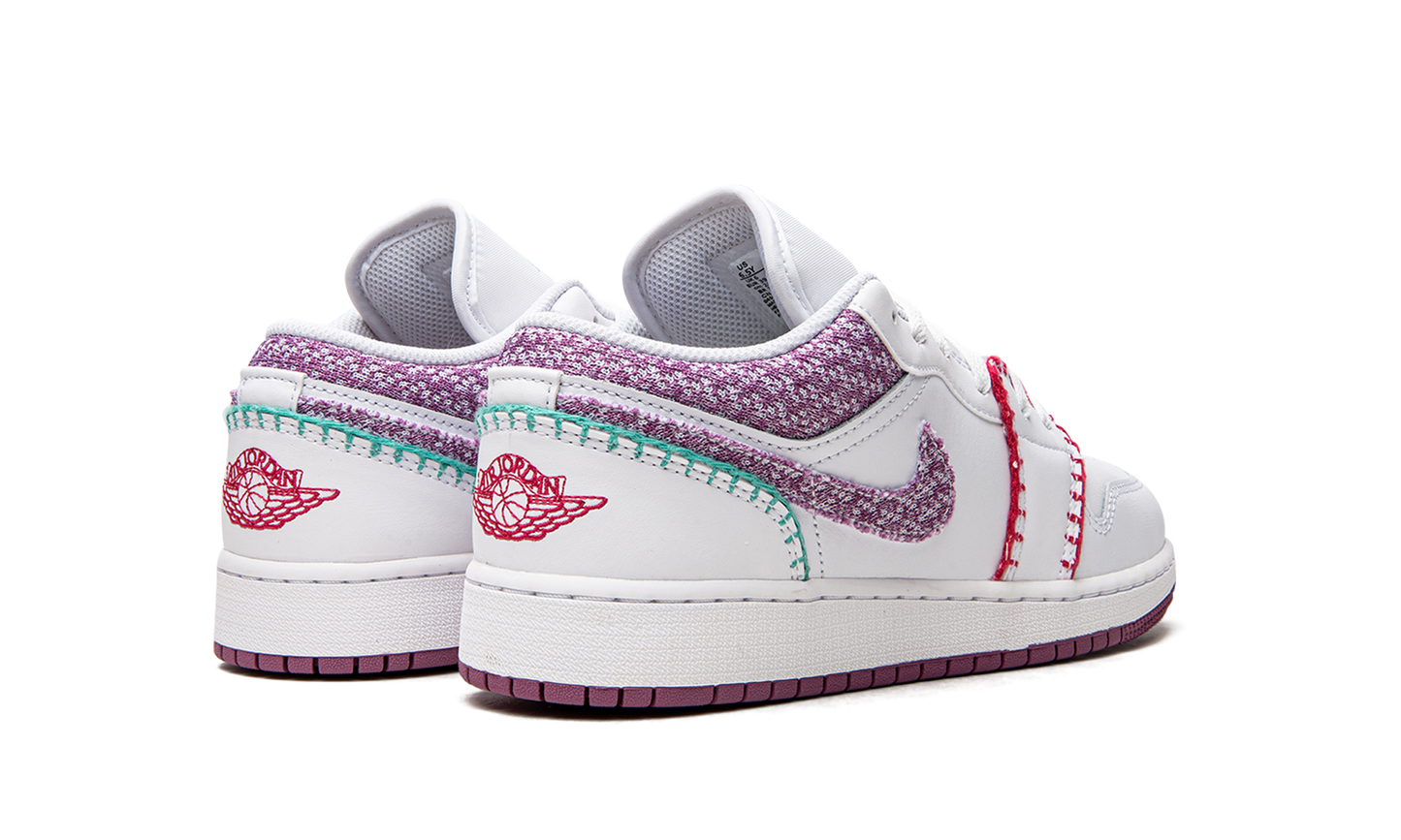 Jordan 1 Low GS "White Light Bordeuax"