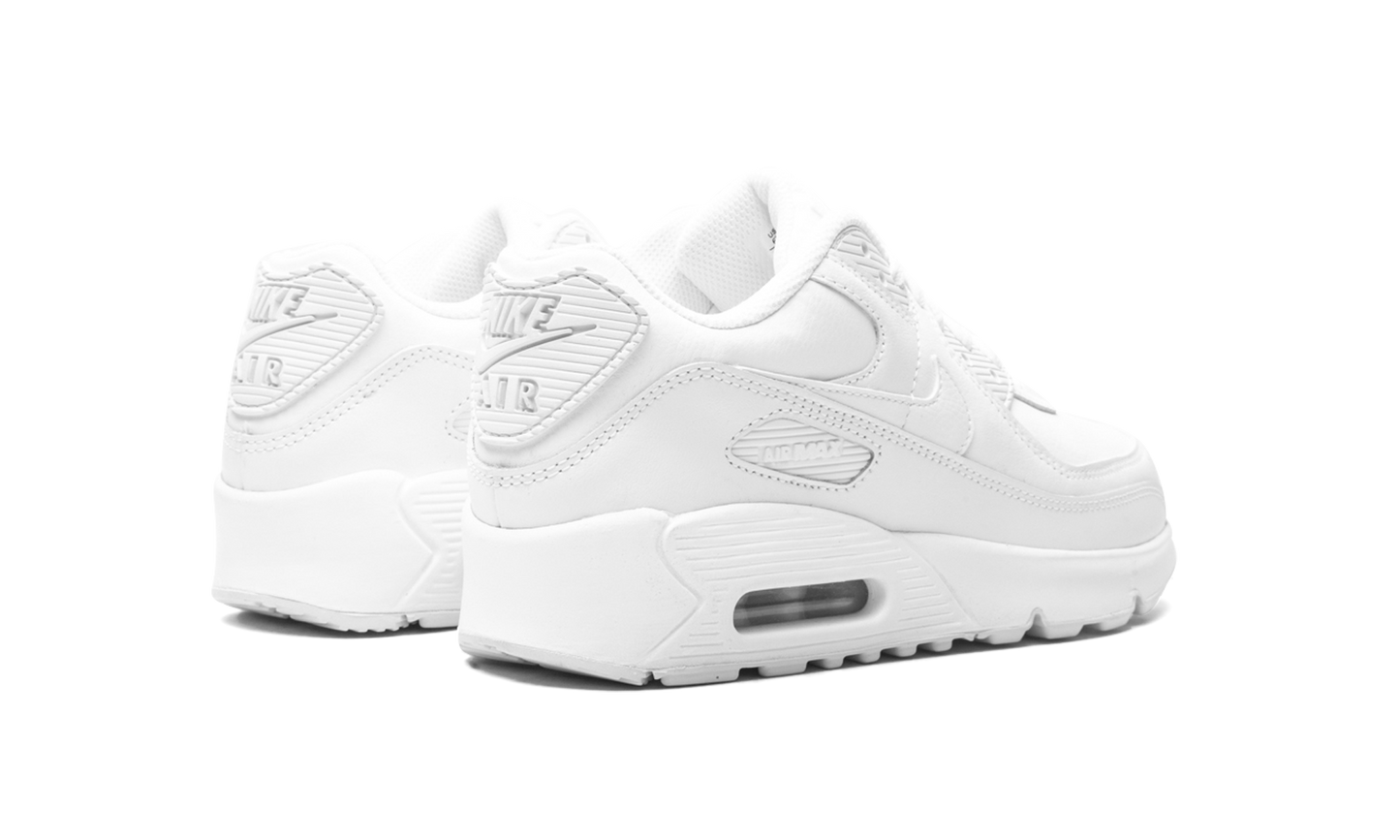 Air Max 90 Leather GS Triple "Triple White" CD6864 100