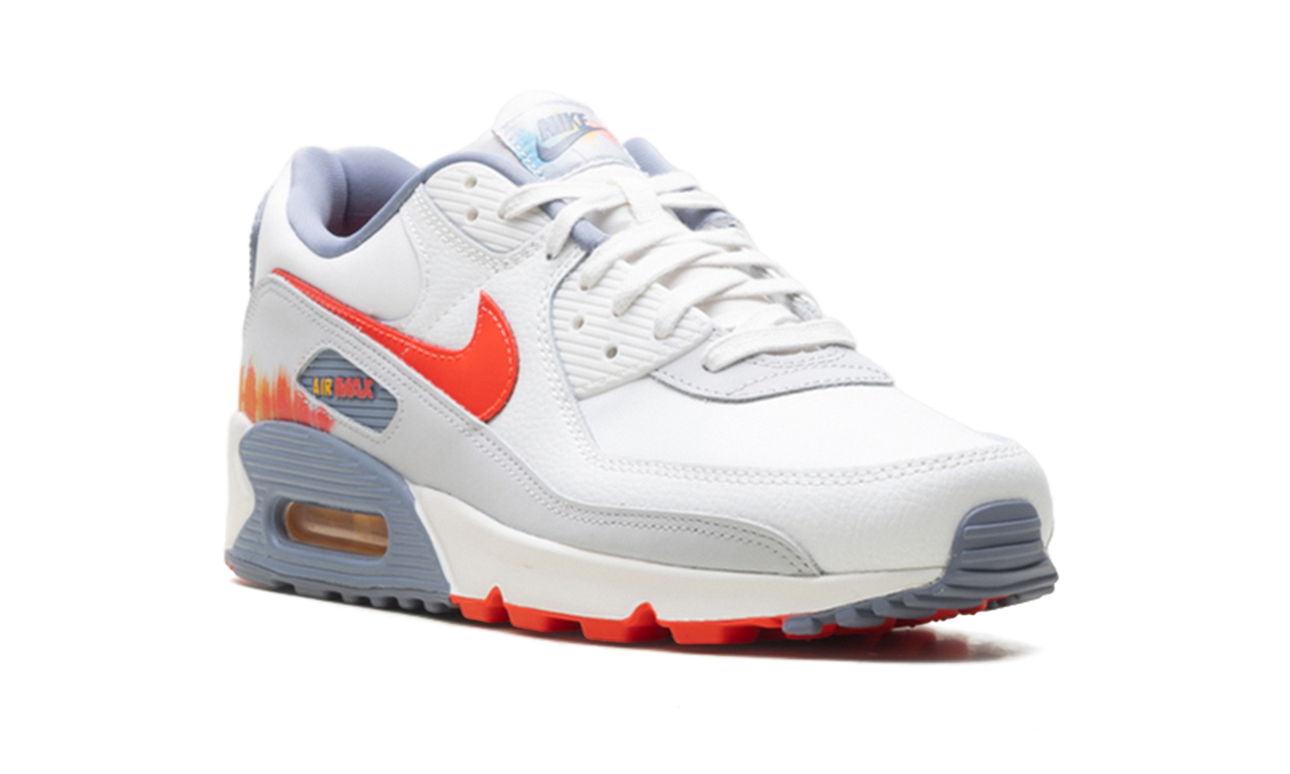 Air Max 90 Premium "Summit White Ashen Slate Pure Platinum Bright Crimson" HJ9147 121
