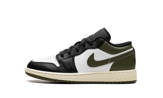 Jordan 1 Low GS "Black Toe Medium Olive" 553560 092