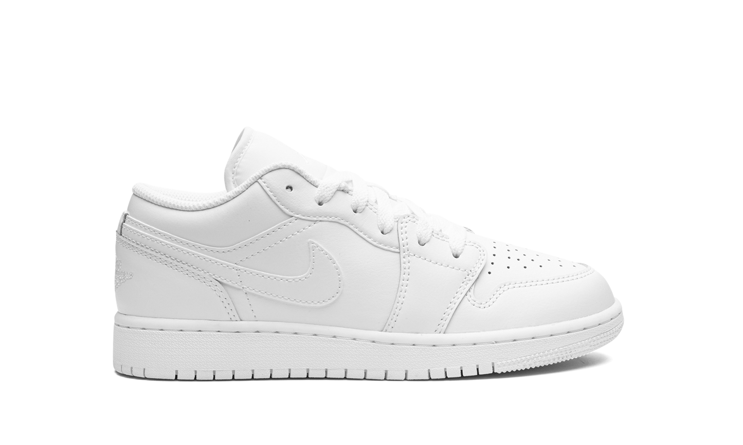 Air Jordan 1 Low GS "Triple White" 553560 136