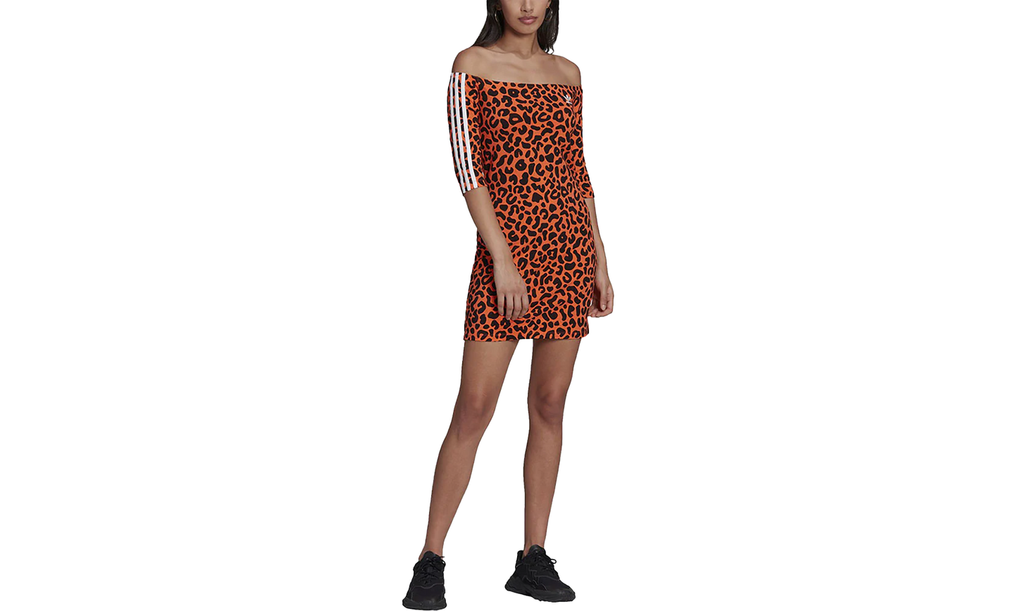 Printed Dress X Rich Mnisi Shirt "True Orange / Black" HC4466
