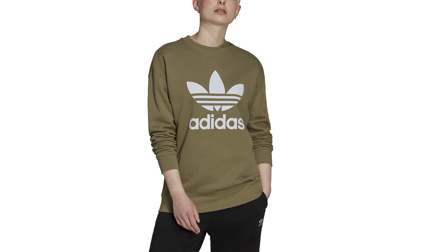 Trefoil Crew Sweatshirt "Green" H33582
