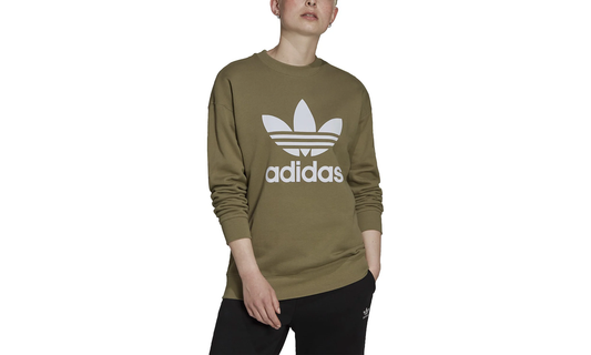 Trefoil Crew Sweatshirt "Green" H33582