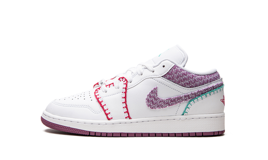 Jordan 1 Low GS "White Light Bordeuax"