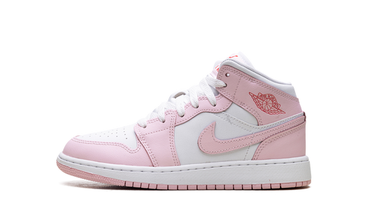 Jordan 1 Mid GS "Pink Foam Fire Red" DQ8423 608