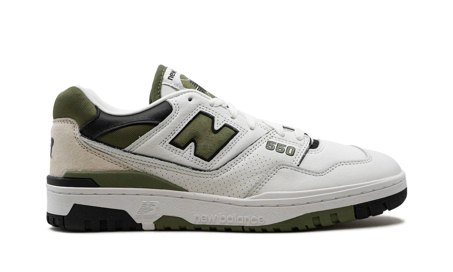 550 "White / Dark Olivine" BB550DOB
