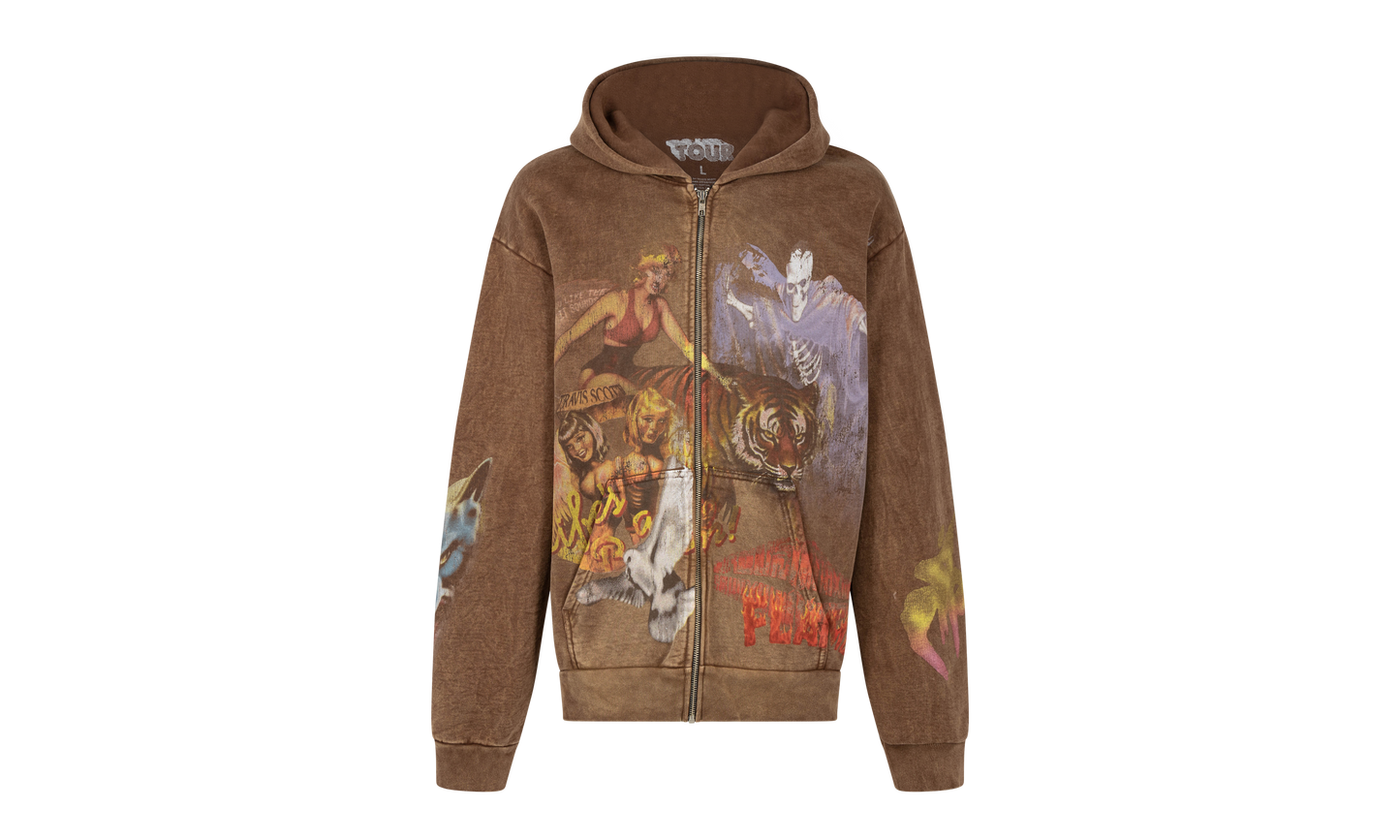 Travis Scott Utopia Circus Maximus Zip-Up Hoodie "Utopia Circus Maximus Tour 2023" TSUC04
