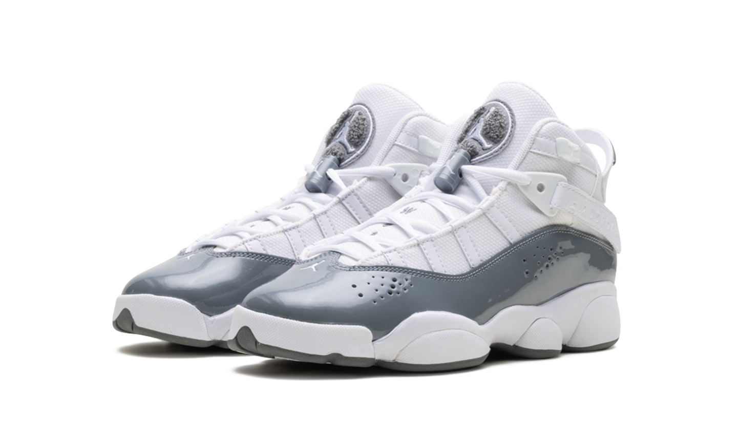 Air Jordan 6 RINGS GS "WHITE COOL GREY" 323419 121