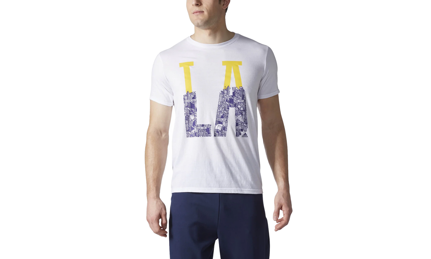 Los Angeles Training T-Shirt "White / Sunshine / Purple" BP7736