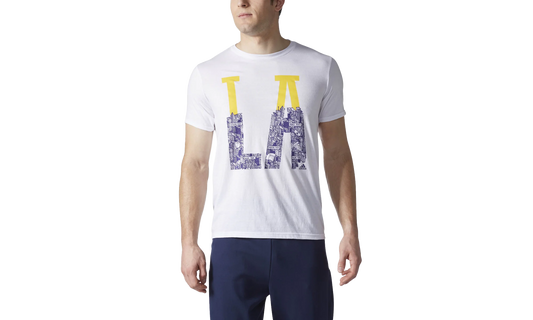 Los Angeles Training T-Shirt "White / Sunshine / Purple" BP7736