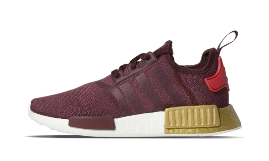 NMD R1 WMNS "MAROON/MAROON/GLORY RED/GOLD" FY9390
