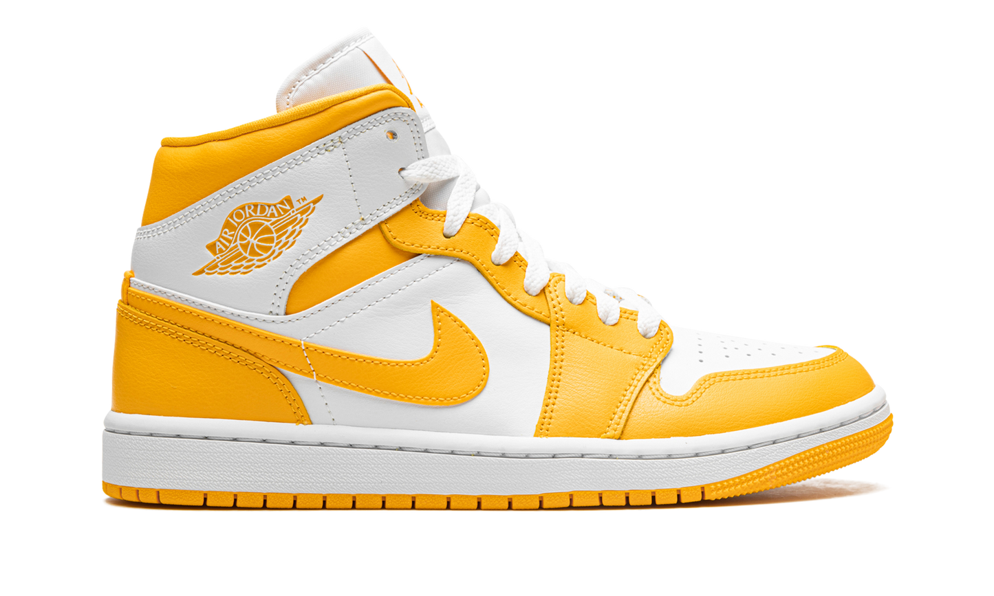 JORDAN 1 MID WMNS "White / University Gold" BQ6472 117