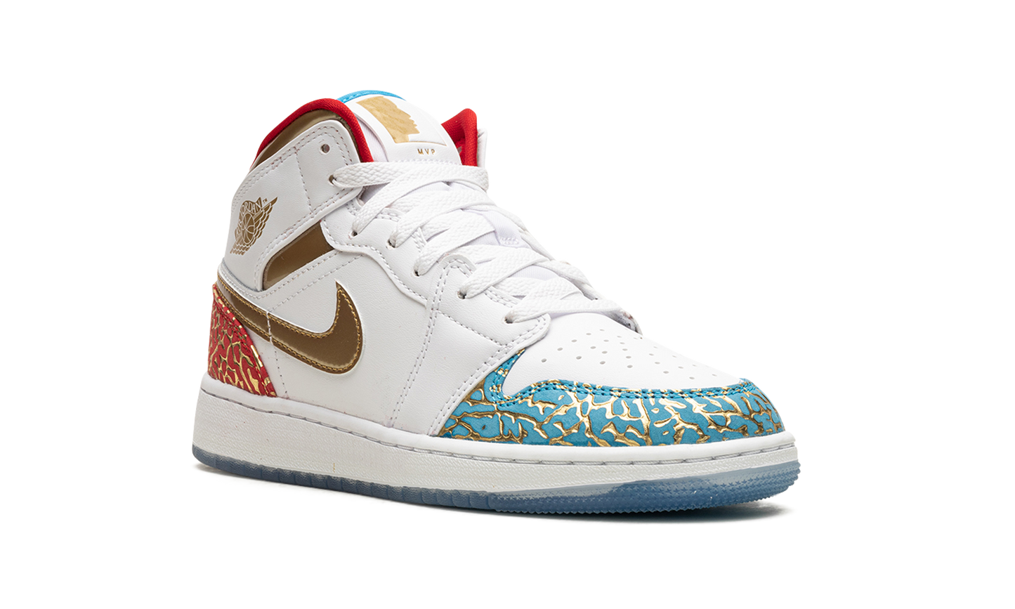 Air Jordan 1 Mid GS "UNC To Chicago" FB2212 100