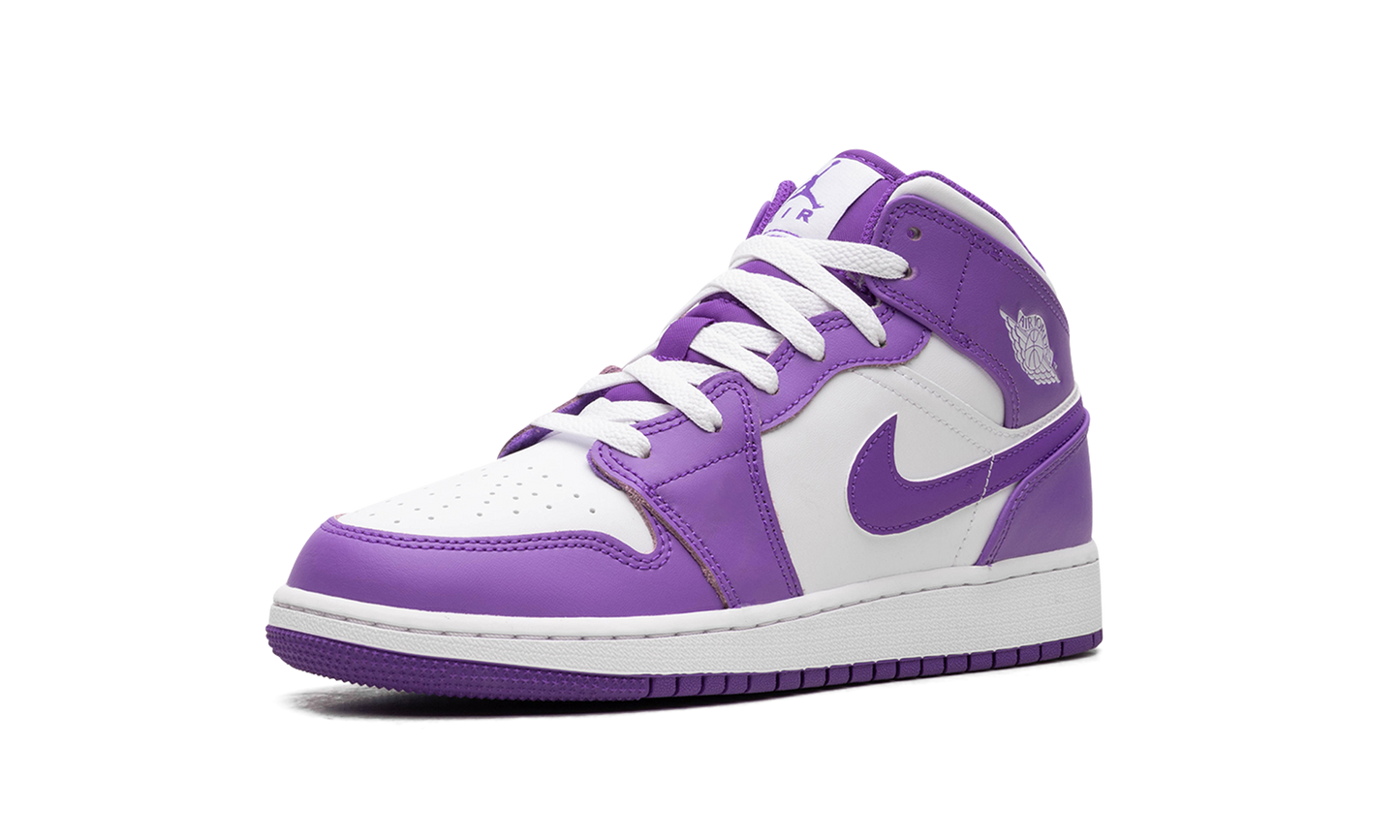 AIR JORDAN 1 MID GS "White / Purple Venom" DQ8423 511