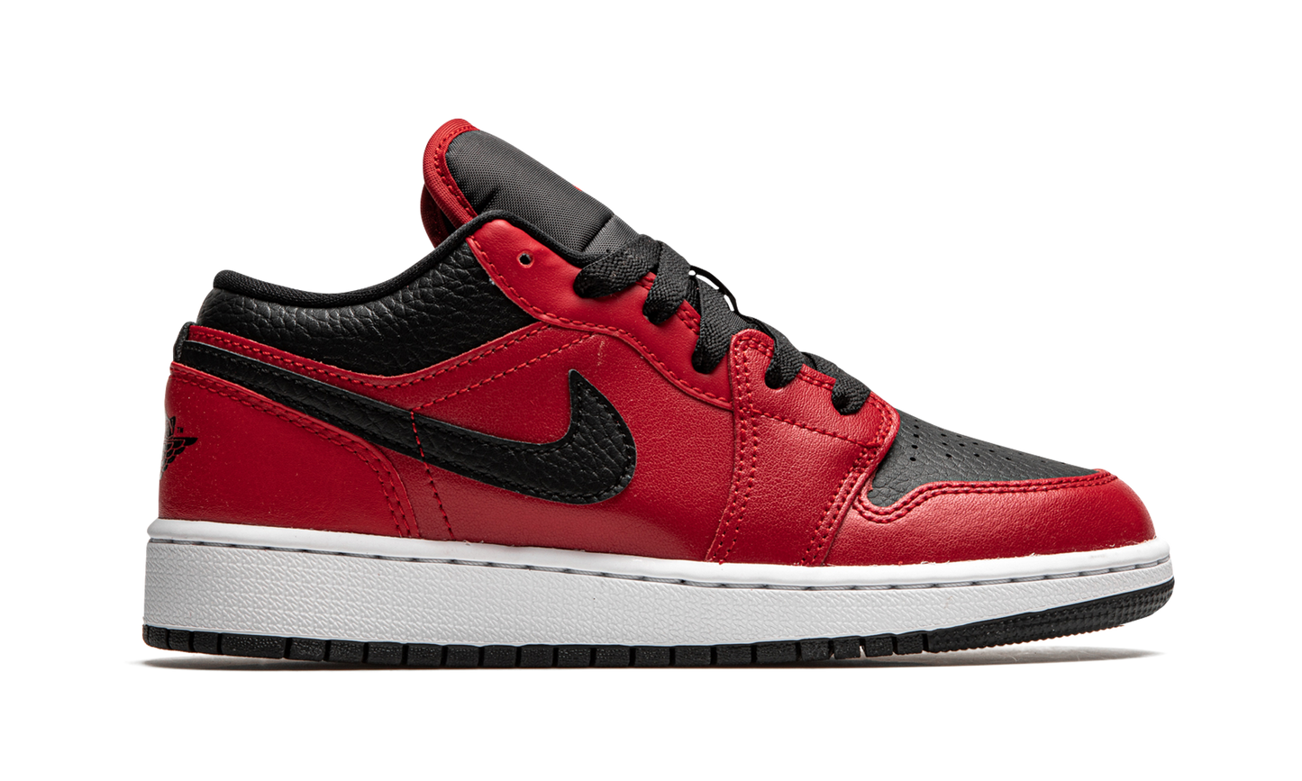 Air Jordan 1 Low GS "Black Pebbled" 553560 605