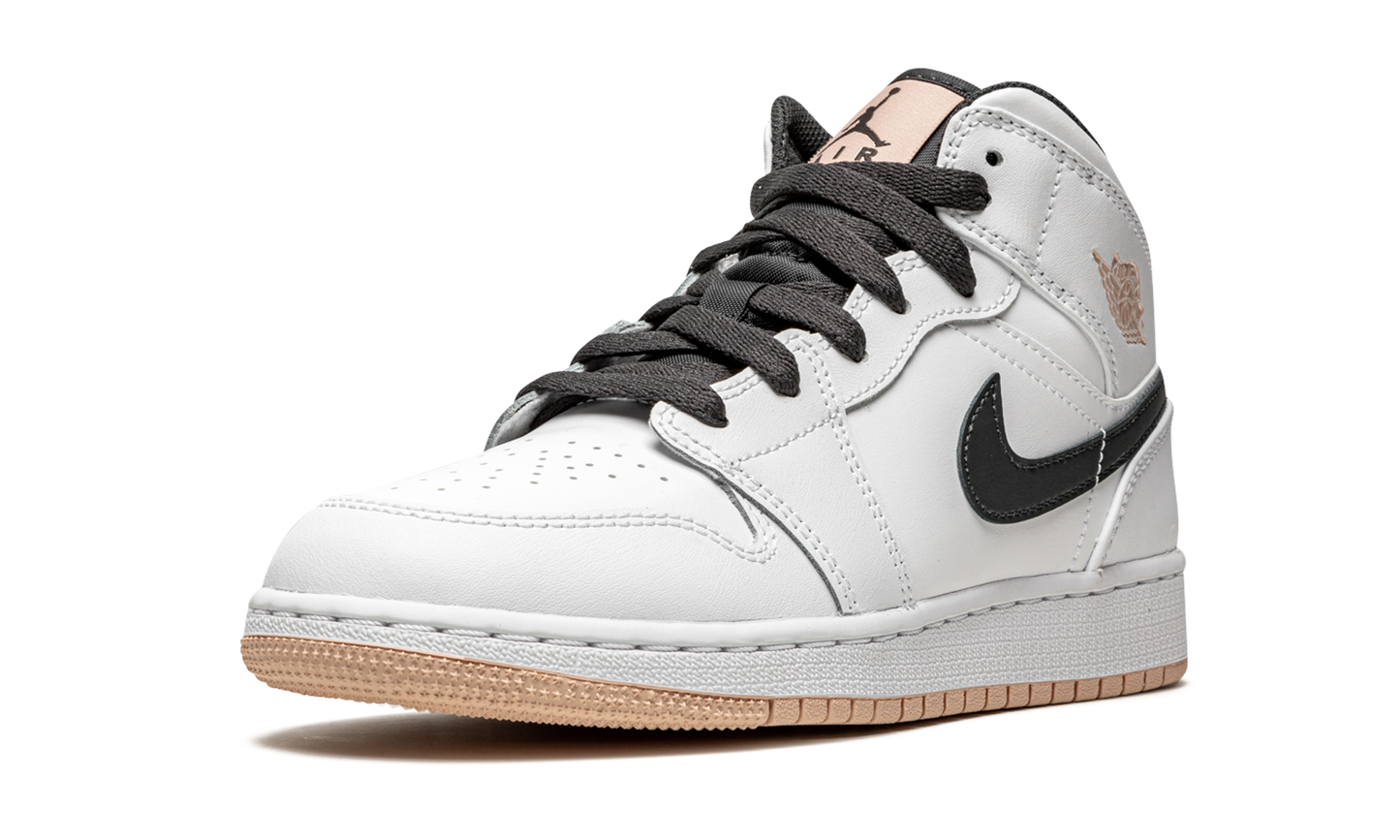 Air Jordan 1 Mid GS "White / Arctic Orange" 554725 180
