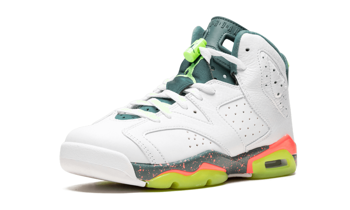 Air Jordan 6 Retro GS "Bright Mango/Ghost Green" 384665 114