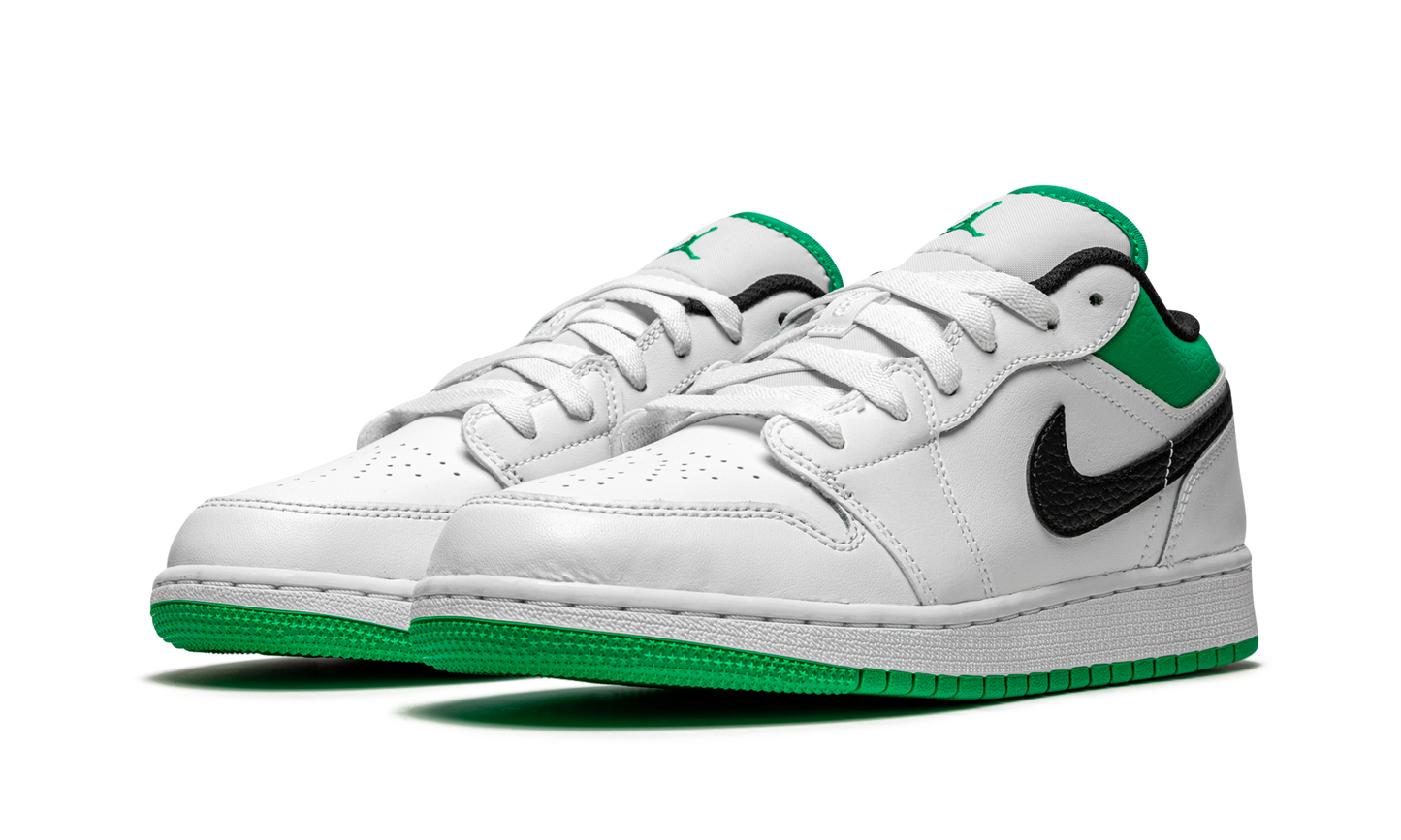 Air Jordan 1 Low GS "White / Stadium Green" 553560 129