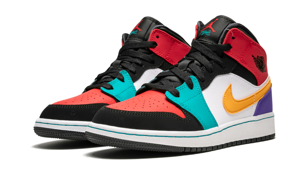 Air Jordan 1 Mid GS "Multicolor" 554725 125