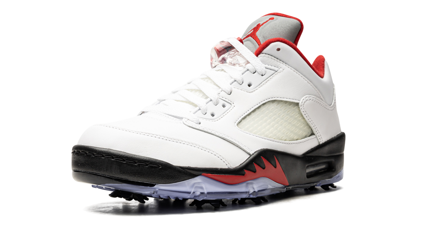 Air Jordan 5 Low Golf "Fire Red - Silver Tongue" CU4523 100
