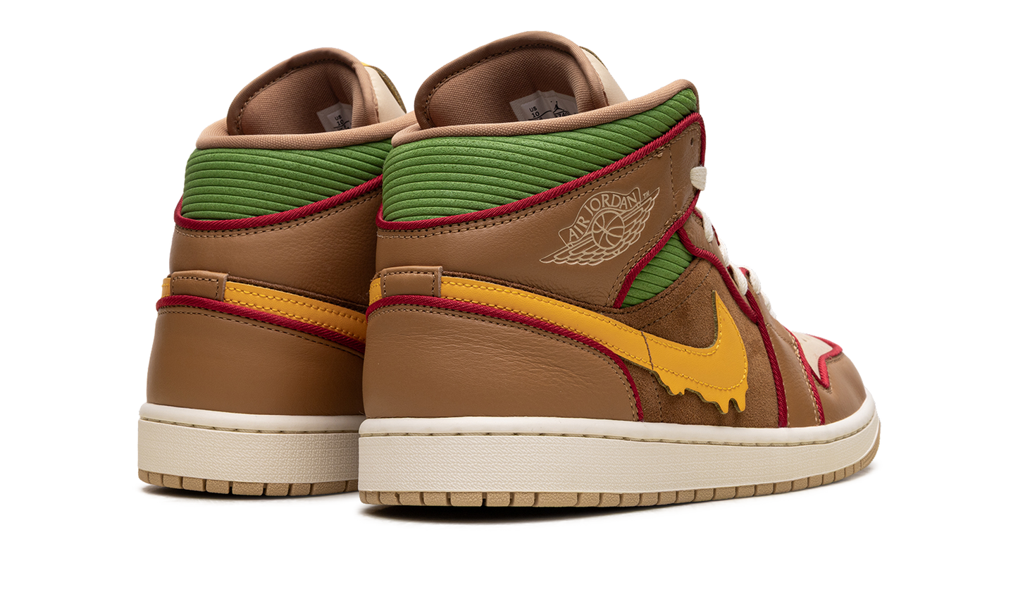 Jordan 1 Mid SE "Cheeseburger" IB7403 224