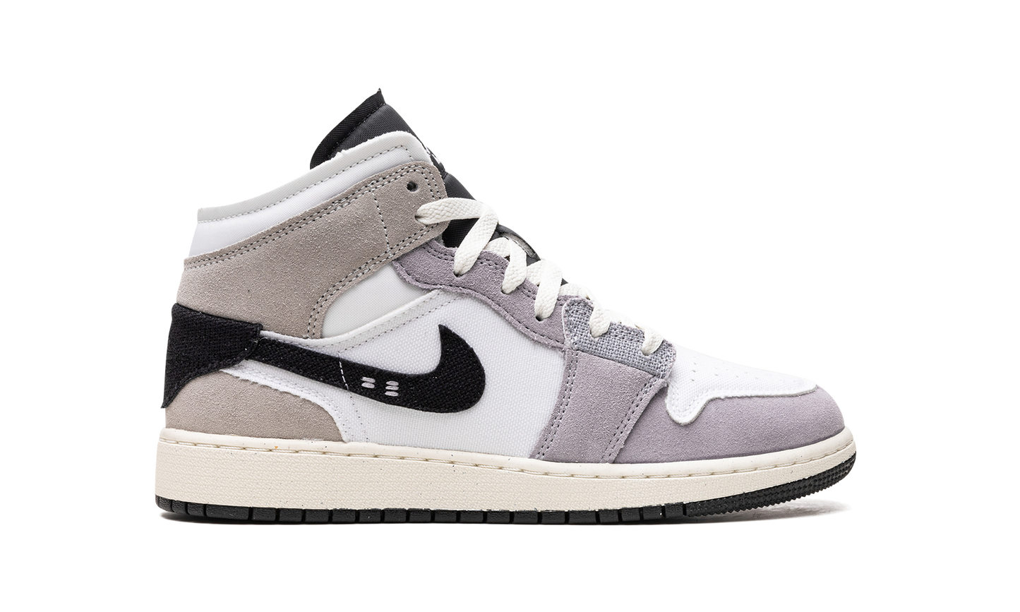 Air Jordan 1 Mid SE Craft GS "Cement Grey" FD9091 002