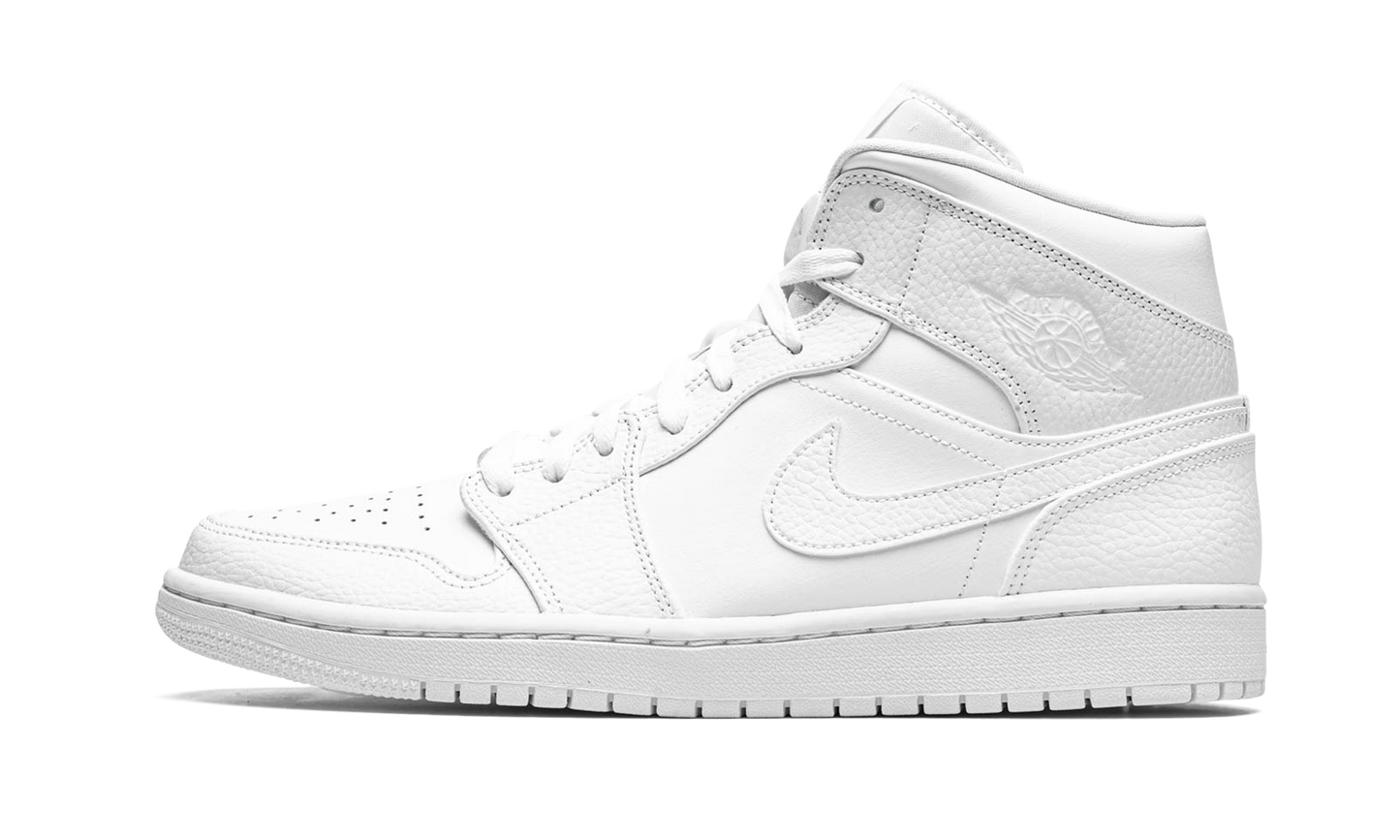 Air Jordan 1 Mid "Triple White" 554724 130