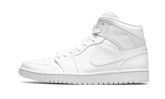 Air Jordan 1 Mid "Triple White" 554724 130