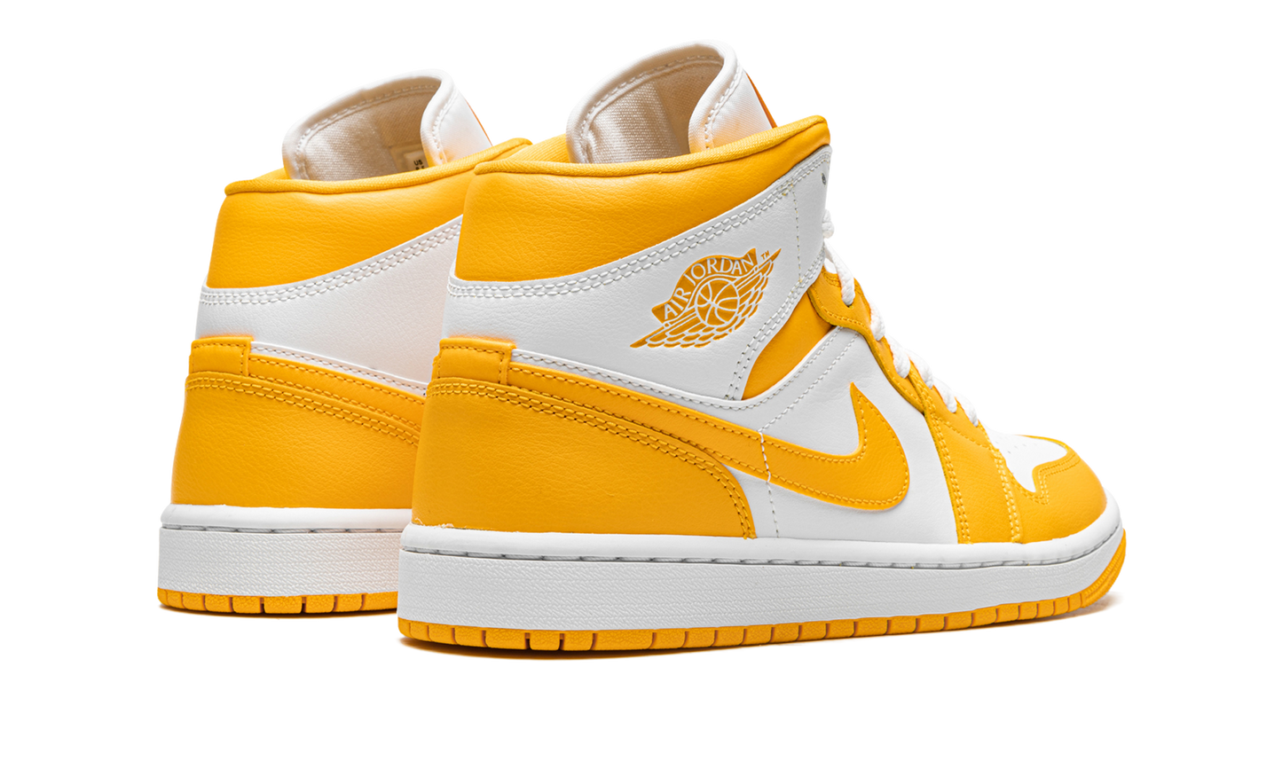 JORDAN 1 MID WMNS "White / University Gold" BQ6472 117