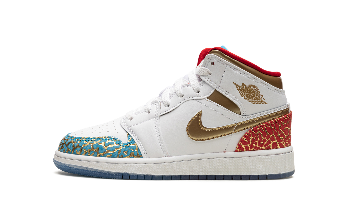 Air Jordan 1 Mid GS "UNC To Chicago" FB2212 100